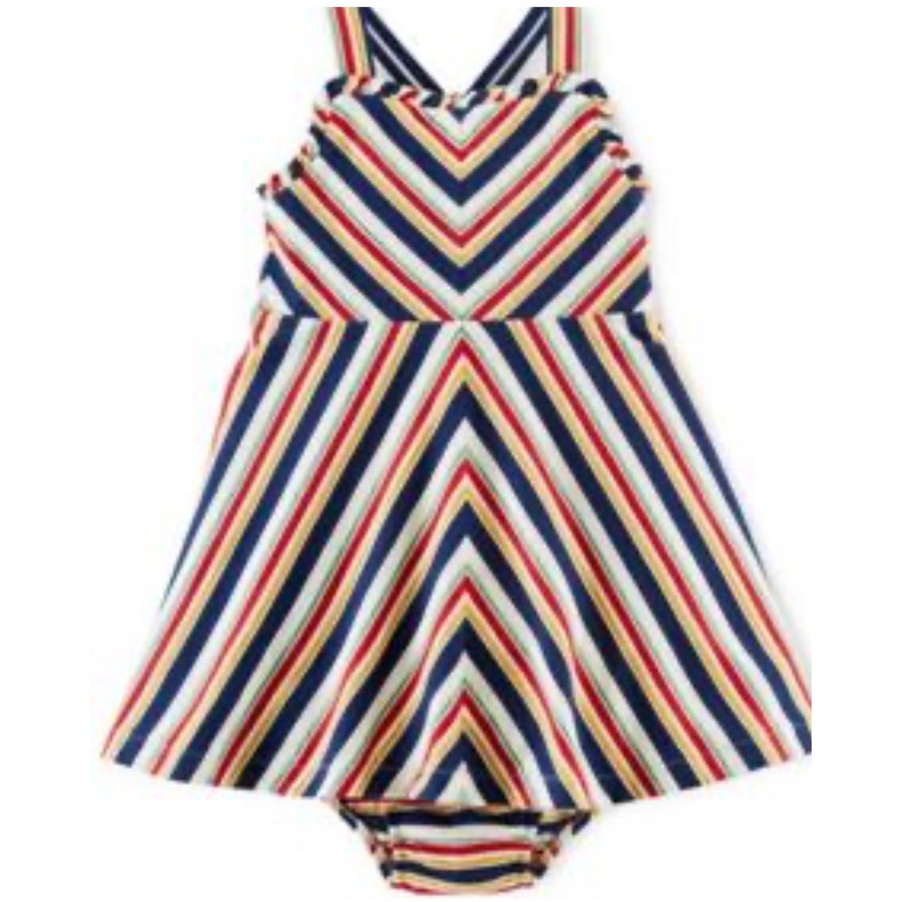 Toddler Ralph Lauren Bloomer Cotton Set Striped NWT 24 months‎